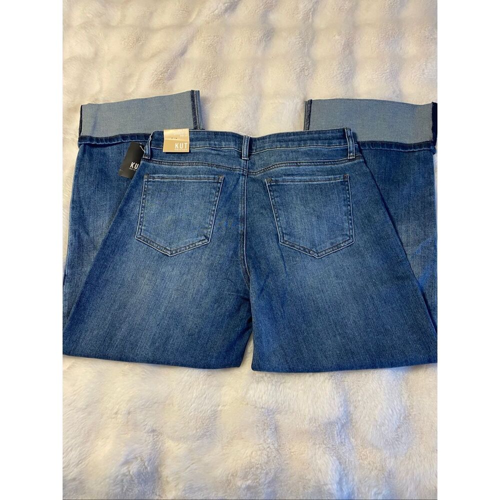 NWT Kut From the Kloth Charlotte High Rise Cuffed Wide Leg Jeans Size 12 - Picture 8 of 13